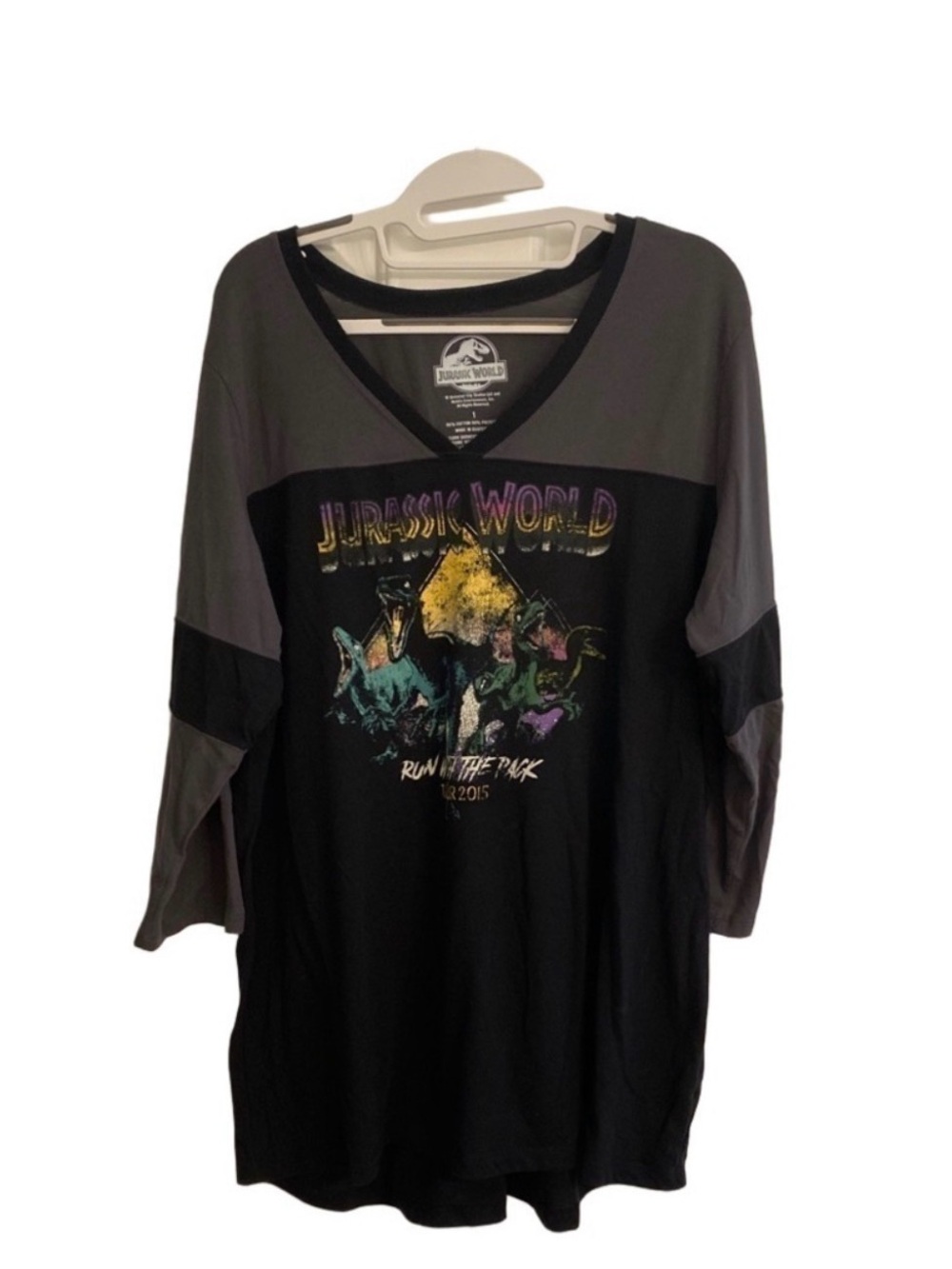 Torrid Jurassic World Football V-Neck Tunic Sz 1